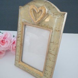 Heart Love Gold Picture Frame